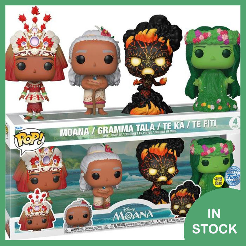 Funko POP! 4 Pack Moana, Gramma Tala, Te Ka, Te Fiti GITD (Exclusive)