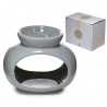 Eden grey ceramic oval oil & wax burner