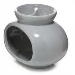 Eden grey ceramic oval oil & wax burner
