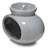 Eden grey ceramic oval oil & wax burner