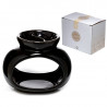Eden black ceramic oval oil & wax burner